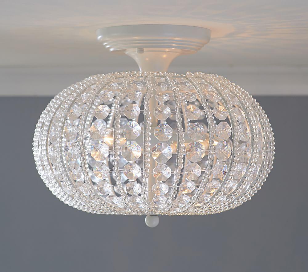 Clear Acrylic Round Flushmount Chandelier